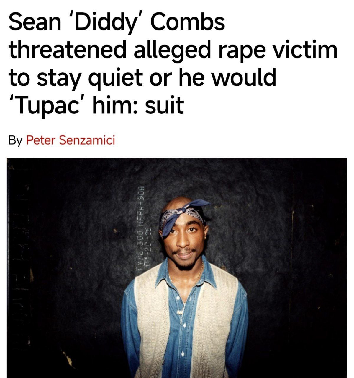 Рэпер Пи Дидди стал фигурантом громкого уголовного дела, связанного с убийством легенды хип-хопа Тупака Шакура и сексуальным насилием. Об этом сообщает издание New York Post со ссылкой на материалы судебного разбирательства. Согласно иску, поданному Стивом Отисом, в 2012 году Пи Дидди накачал его наркотиками и совершил акт сексуального насилия. После инцидента рэпер якобы угрожал Отису, заявив: «Если я смог убрать Тупака, то, как думаешь, что может случиться с тобой?». Эти заявления стали частью более широкого расследования, которое может иметь серьезные последствия для Пи Дидди. В настоящее время дело находится на стадии предварительного рассмотрения, и точные детали обвинений пока не раскрываются. Напомним, что Тупак Шакур был убит в 1996 году в Лас-Вегасе, и его убийство до сих пор остается одной из самых громких загадок в истории музыки. Новые обвинения в адрес Пи Дидди могут пролить свет на это давнее дело.. Пи Дидди, Тупак Шакур, сексуальное насилие, судебное дело, New York Post