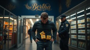 В подмосковной Коломне произошёл инцидент, связанный с попыткой кражи продуктов питания. 38-летний мужчина, ранее отбывавший срок в местах лишения свободы, попытался вынести из магазина 20 пачек сливочного масла. По данным правоохранительных органов, подозреваемый спрятал товар в штаны и направился к выходу. Однако его действия не остались незамеченными. На выходе из магазина мужчину задержали сотрудники Росгвардии. В настоящее время проводится проверка по факту произошедшего. Подозреваемому грозит административная ответственность за мелкое хищение. Инцидент стал очередным примером того, как даже незначительные правонарушения могут привести к серьёзным последствиям. Местные жители уже обсуждают произошедшее в социальных сетях, выражая удивление столь необычным способом кражи. Власти призывают граждан соблюдать закон и не совершать противоправных действий, даже в сложных жизненных ситуациях.. Коломна, кража, сливочное масло, Росгвардия, происшествия