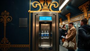 Москва, Комсомольская станция. Первый автомат с бесплатной водой появился в метро. Да, вы не ослышались — бесплатно. Но есть нюанс: нужна своя емкость. Многоразовая кружка, бутылка — подойдет всё. 🚰 Автор видео urban_drew показал, как это работает. Просто подносишь свою тару, нажимаешь кнопку — и вуаля, вода течет. Никаких пластиковых стаканчиков, только экологично и удобно. Почему это важно? Во-первых, это шаг к снижению пластикового мусора. Во-вторых, это удобно для тех, кто забывает воду дома. А в-третьих, это просто круто. Москва становится чуть более комфортной для своих жителей. 👍 Так что, если вы оказались на Комсомольской, не забудьте проверить этот автомат. И да, не забудьте свою кружку. Иначе останетесь без воды.. Москва, метро, Комсомольская, экология, urban_drew