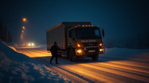 Сотрудник ГИБДД помог водителю фуры на заснеженном Горьковском шоссе. Видео, на котором инспектор толкает грузовик в гору, вызвало широкий резонанс в сети. Многие пользователи усомнились в подлинности кадров, однако в Госавтоинспекции подтвердили достоверность происшествия. «Для сотрудников нет преград, когда необходимо оказать помощь участникам дорожного движения», — заявили в ведомстве. Инцидент произошел на Горьковском шоссе в Подмосковье, где из-за сильного снегопада образовались пробки и заносы. Многие автомобили, включая фуры, начали буксовать на скользкой дороге. Видео с сотрудником ГИБДД, помогающим водителю фуры, быстро распространилось в социальных сетях. Пользователи отметили профессионализм и оперативность инспектора, который не остался равнодушным к сложной ситуации на дороге.. ГИБДД, Горьковское шоссе, Реутов, снегопад, ДТП