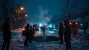 В Оренбурге произошло ЧП, в результате которого двое студентов получили серьезные ожоги. Инцидент случился на улице Монтажников, где из-за прорыва труб образовалась яма, заполненная кипятком. По данным источника, группа студентов шла по улице, видимость была ограничена из-за клубов пара. Один из молодых людей не заметил котлована и провалился в кипящую воду по пояс. Прохожие оперативно достали его и пытались оказать первую помощь, используя снег. Однако в процессе спасения в яму упал еще один студент. Оба пострадавших были доставлены в больницу с ожогами различной степени тяжести. Следственный комитет уже возбудил уголовное дело по факту происшествия. Причины прорыва труб и образования ямы устанавливаются. Местные власти обещают провести проверку состояния коммуникаций в районе, чтобы предотвратить подобные инциденты в будущем.. Оренбург, происшествия, студенты, ожоги, прорыв труб