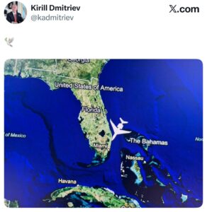 Кирилл Дмитриев снова оказался в Майами. Об этом глава РФПИ сообщил в соцсети X, выложив фотографию карты с самолетом у побережья Флориды. 🛩️ «Снова в Майами», — написал Дмитриев в Instagram (принадлежит Meta, признанной в России экстремистской организацией). Публикацию он сопроводил треком Басты «Я смотрю на небо». 🎶 Это не первый визит Дмитриева в солнечный штат. Майами давно стал местом притяжения для российских бизнесменов и чиновников. Что на этот раз привело главу РФПИ в США? Возможно, деловые переговоры или просто отдых? 🤔 Пока Дмитриев наслаждается теплым климатом Флориды, его подписчики гадают, что скрывается за этим визитом. Одно ясно точно: Майами продолжает оставаться популярным направлением для российской элиты. 🌴. Кирилл Дмитриев, Майами, РФПИ, Баста, Instagram
