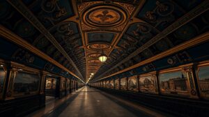 Москва не перестает удивлять. Новая станция кольцевой линии метро «Достоевская» обещает стать архитектурным шедевром. 💎 Интерьеры выполнены в стиле ар-деко: светлые, торжественные, с выразительными опорами, рельефным потолком и узорным каменным полом. В отделке — натуральный камень и художественный металл. Никакого пластика, только роскошь. Стены украсят панно с видами городов, связанных с Фёдором Достоевским. 📚 Это не просто станция, а культурный манифест. Строители обещают завершить работы к концу года. Москвичи уже ждут не дождутся, когда смогут оценить этот шедевр. 🚇 Ар-деко, Достоевский, метро — вот что будет в тренде этой осенью.. Достоевская, метро, ар-деко, Москва, архитектура