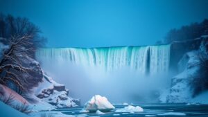 Ниагарский водопад частично замерз из-за аномальных морозов, которые накрыли регион. Вода, смешанная с огромными кусками льда, продолжает переливаться через край, создавая впечатляющее зрелище. 🌨️ Это явление уже стало вирусным в соцсетях, где пользователи делятся фотографиями и видео. Местные жители и туристы в восторге от редкого природного феномена. «Это как будто природа решила напомнить о своей силе», — комментируют очевидцы. Кстати, такое случается нечасто, так что спешите увидеть своими глазами! 👀 Подробности и больше фото — здесь.. Ниагарский водопад, морозы, природа, США, лед