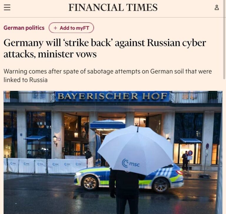 Германия рассматривает возможность ответных кибератак на Россию, сообщает Financial Times. Глава МВД ФРГ Ханс-Петер Добриндт в интервью изданию заявил, что Берлин готов проводить ответные действия в киберпространстве, включая удары по цифровой инфраструктуре за рубежом. По словам Добриндта, Германия регулярно сталкивается с кибератаками, которые, по мнению властей, связаны с российскими спецслужбами. Он подчеркнул, что такие действия представляют угрозу национальной безопасности и требуют решительного ответа. Это заявление стало частью более широкой дискуссии о кибербезопасности в Европе. В последние годы страны ЕС активно укрепляют свои киберзащитные механизмы, чтобы противостоять растущим угрозам извне. Германия, как одна из ведущих экономик региона, играет ключевую роль в этом процессе. Эксперты отмечают, что подобные заявления могут привести к дальнейшему обострению отношений между Берлином и Москвой. В то же время, пока неясно, какие конкретные меры будут предприняты и как это повлияет на международную киберполитику.. Германия, Россия, кибератаки, МВД ФРГ, кибербезопасность