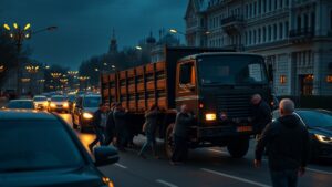 Москва, как всегда, удивляет. Сегодня жители столицы решили не ждать милостей от городских служб и взяли дело в свои руки. На улицах образовались пробки из-за застрявших фур, и москвичи, недолго думая, начали толкать их сами.🚛💪 «Если не мы, то кто?» — видимо, подумали они. Вместо того чтобы ругаться на власти или ждать помощи, люди просто вышли из машин и начали толкать фуры, чтобы расчистить путь. Это ли не пример настоящей солидарности? Пробки в Москве — это уже не просто проблема, а часть городской культуры. Но сегодня жители показали, что даже в таких условиях можно найти выход. Кто знает, может, это станет новой традицией?🤔 Подробнее в нашем канале. Москва, Транспорт, Пробки, Фуры, Солидарность