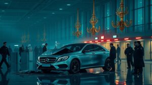 В аэропорту Детройта произошло чрезвычайное происшествие, в результате которого пострадали несколько человек. По предварительным данным, автомобиль Mercedes-Benz врезался в здание терминала, повредив стойку регистрации. Инцидент произошёл в районе утреннего часа пик, когда в аэропорту находилось большое количество пассажиров. Водитель автомобиля, по словам очевидцев, на высокой скорости въехал в здание, вызвав панику среди присутствующих. Шесть человек получили незначительные травмы и были доставлены в ближайшие медицинские учреждения для оказания помощи. Сам водитель не пострадал и был немедленно задержан правоохранительными органами. Причины происшествия устанавливаются. Представители аэропорта заявили, что инцидент не повлиял на работу воздушной гавани, и все рейсы выполняются по расписанию. Однако повреждённая зона терминала временно закрыта для проведения восстановительных работ. Полиция продолжает расследование, чтобы установить все обстоятельства произошедшего. Водитель автомобиля проходит допрос, и пока неясно, был ли инцидент случайным или умышленным.. Детройт, аэропорт, Mercedes-Benz, ДТП, ЧП