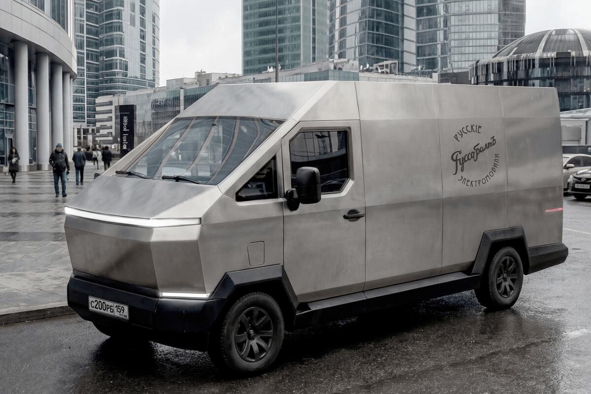 CyberБУХАНКА — это не просто электрогрузовик, это заявление. Пермская компания «Руссо-Балтъ» решила бросить вызов Tesla с их Cybertruck, и, судя по всему, у них получилось. 🚚 Дизайн? Да, он явно вдохновлён американским конкурентом. Панели из нержавеющей стали, угловатые формы — всё как у Илона Маска, только с русским акцентом. Но это не просто копия. CyberБУХАНКА — это функциональность. Ёмкость аккумулятора — 115 кВт·ч, что позволяет проехать до 400 км без подзарядки. Грузоподъёмность — 1 тонна. Быстрая зарядка за час. И самое главное — машина может работать при экстремальных температурах от −45°C до +45°C. ❄️🔥 Первые клиенты получат свои CyberБУХАНКИ в январе 2027 года. Цена? 6,5 млн рублей. Есть время накопить. 💰 Так что, если вы ждали российский электрогрузовик, который сможет конкурировать с мировыми гигантами, вот он. CyberБУХАНКА — это не просто машина, это символ. 🚀. CyberБУХАНКА, Руссо-Балтъ, электрогрузовик, Tesla Cybertruck, Пермь