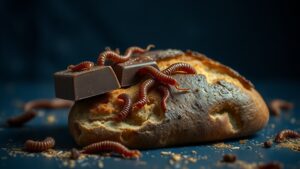 Жительница Краснодара сообщила о неприятной находке в продуктах питания. Женщина приобрела шесть плиток шоколада в местном магазине, однако в двух из них обнаружила живых червей. Срок годности продукции был указан до 2027 года. Позже россиянка заметила аналогичных паразитов и в купленных хлебцах. По её словам, черви были активны и явно не соответствовали стандартам качества продукции. Ситуация вызвала широкий резонанс среди местных жителей. Многие выразили обеспокоенность по поводу безопасности продуктов питания на прилавках магазинов. Женщина намерена обратиться в Роспотребнадзор для проведения проверки. Этот случай поднимает вопросы о контроле качества продукции и соблюдении санитарных норм на предприятиях. Потребители призывают к более строгому мониторингу и прозрачности в производстве пищевых товаров.. Краснодар, шоколад, черви, Роспотребнадзор, продукты питания