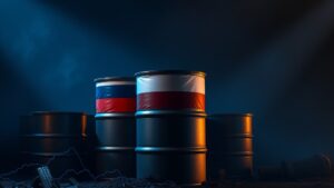 Доходы России от экспорта нефти в 2025 году сократятся на 20% по сравнению с предыдущим годом. Основной причиной стали санкции, введенные США в октябре 2025 года, а также снижение мировых цен на нефть. Об этом сообщает издание Financial Times. В ноябре 2025 года разрыв в ценах между нефтью марки Brent и российской Urals удвоился, достигнув более $24 за баррель. Для сравнения, в предыдущие два года разница составляла около $15. Это стало прямым следствием ограничений, наложенных на российские нефтяные компании. В американском Министерстве финансов заявили, что санкции были введены из-за «отсутствия у России серьезной заинтересованности в мирном процессе». В Кремле, в свою очередь, назвали эти меры незаконными. Пресс-секретарь президента России Дмитрий Песков отметил, что экономика страны уже адаптировалась к многочисленным ограничениям и выработала «определенный иммунитет». Эксперты прогнозируют, что дальнейшее ужесточение санкций может привести к еще большему снижению доходов от нефтяного экспорта, что окажет значительное влияние на бюджет России.. Нефть, Санкции, Россия, США, Экономика