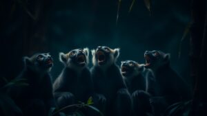 Лемуры индри — это не просто самые большие представители своего вида, но и настоящие мастера звукового общения. 🦉 Фотографу удалось запечатлеть их уникальные «песни», которые они используют для коммуникации. Поверьте, услышать такое глубокой ночью в тропическом лесу Мадагаскара — это жутковатый опыт. Эти редкие животные обитают исключительно на Мадагаскаре и находятся под угрозой исчезновения. Их популяция сокращается из-за вырубки лесов и браконьерства. Запись их звуков — это не только научное достижение, но и напоминание о том, как важно сохранять биоразнообразие нашей планеты. Если вы думали, что лемуры — это милые и безобидные существа, то звуки индри заставят вас пересмотреть это мнение. Их пение напоминает нечто среднее между криком и песней, и оно точно не оставит вас равнодушным. 🎶 Мадагаскар продолжает удивлять нас своими уникальными обитателями, и лемуры индри — яркий пример этого. Давайте беречь природу, пока не стало слишком поздно.. Лемуры индри, Мадагаскар, звуки животных, экология, биоразнообразие