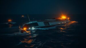 Межостровной паром Trisha Kerstin 3, следовавший из Замбоанги на остров Джоло, затонул у побережья провинции Басилан на Филиппинах. На борту судна находились 342 человека, включая пассажиров и членов экипажа. По предварительным данным, причиной крушения стали технические неполадки. В результате катастрофы погибли 13 человек, еще 106 числятся пропавшими без вести. Спасателям удалось эвакуировать 223 пассажира, которые были доставлены на берег. Поисково-спасательная операция продолжается, к ней привлечены местные власти и волонтеры. Trisha Kerstin 3 осуществлял регулярные рейсы между островами архипелага. Инцидент стал одним из самых крупных морских происшествий в регионе за последние годы. Власти Филиппин уже начали расследование причин катастрофы и проверку технического состояния судна. На данный момент точное количество пассажиров на борту уточняется, так как некоторые могли не быть зарегистрированы. Местные жители и родственники пропавших продолжают надеяться на благополучный исход поисков.. Филиппины, паром Trisha Kerstin 3, Басилан, крушение судна, поисково-спасательная операция