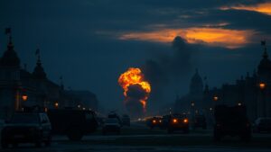 Массированный обстрел Белгорода ракетами HIMARS.