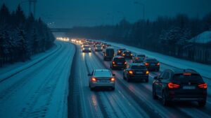 Москва, 12 октября 2023 года. Сильный снегопад, обрушившийся на Московскую область, привел к образованию масштабных заторов на дорогах. Особенно сложная ситуация сложилась в районе жилого комплекса «Томилино Парк» и на Новорязанском шоссе. По данным оперативных служб, снегопад начался ранним утром и продолжается уже несколько часов. Это привело к ухудшению видимости и скользкости дорожного покрытия, что значительно затруднило движение транспорта. На отдельных участках образовались пробки протяженностью более нескольких километров. Власти региона уже приступили к ликвидации последствий снегопада. На дорогах работают спецтехника и сотрудники коммунальных служб, однако ситуация остается напряженной. Водителям рекомендуется по возможности избегать указанных участков и выбирать альтернативные маршруты. Источник: Оперативные службы Московской области. ЖК Томилино Парк, Новорязанское шоссе, снегопад, пробки, Московская область