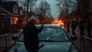 Во дворе на 6-й Радиальной улице произошёл конфликт между водителем и пешеходом, который перерос в стрельбу. По предварительным данным, мужчина, перекрывавший проезд, выстрелил в сторону автомобиля, в результате чего у машины было разбито лобовое стекло. Инцидент произошёл в жилой зоне, где конфликт начался из-за невозможности проезда. Водитель автомобиля попытался проехать, однако пешеход заблокировал путь, что привело к эскалации ситуации. После словесной перепалки мужчина достал огнестрельное оружие и произвёл выстрел. На место происшествия оперативно прибыли сотрудники правоохранительных органов. Стрелок был задержан, ему грозит уголовное дело по статье "Хулиганство" и "Незаконное хранение оружия". Пострадавших в результате инцидента нет. Следственные органы проводят проверку, устанавливая все обстоятельства произошедшего. Водитель автомобиля также был допрошен в качестве свидетеля. Жители района выразили обеспокоенность по поводу безопасности в своём дворе.. 6-я Радиальная, стрельба, конфликт, уголовное дело, Москва