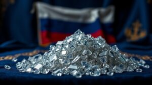 Министерство финансов России предложило ввести пошлины на экспорт сырых необработанных алмазов. Об этом заявил заместитель главы ведомства Алексей Моисеев, передает «Интерфакс». Цель инициативы — поддержка отечественной гранильной отрасли. По словам Моисеева, проект указа предусматривает не только введение пошлин, но и механизм распределения алмазов среди российских огранщиков. Контроль за этим процессом будет осуществлять специальный центр на базе «Алмазювелирэкспорта». «В России практически не потребляются российские бриллианты. Массовый рынок полностью закрыт импортом. Мы хотим ликвидировать эту проблему», — отметил замминистра. Он также уточнил, что ежегодно в стране реализуется до 0,5 млн карат бриллиантов, при этом крупнейший производитель — смоленский «Кристалл» — выпускает около 200 тысяч карат, большая часть которых экспортируется. Инициатива Минфина направлена на стимулирование внутреннего рынка и снижение зависимости от импорта драгоценных камней.. Минфин, алмазы, экспорт, гранильная отрасль, Алексей Моисеев