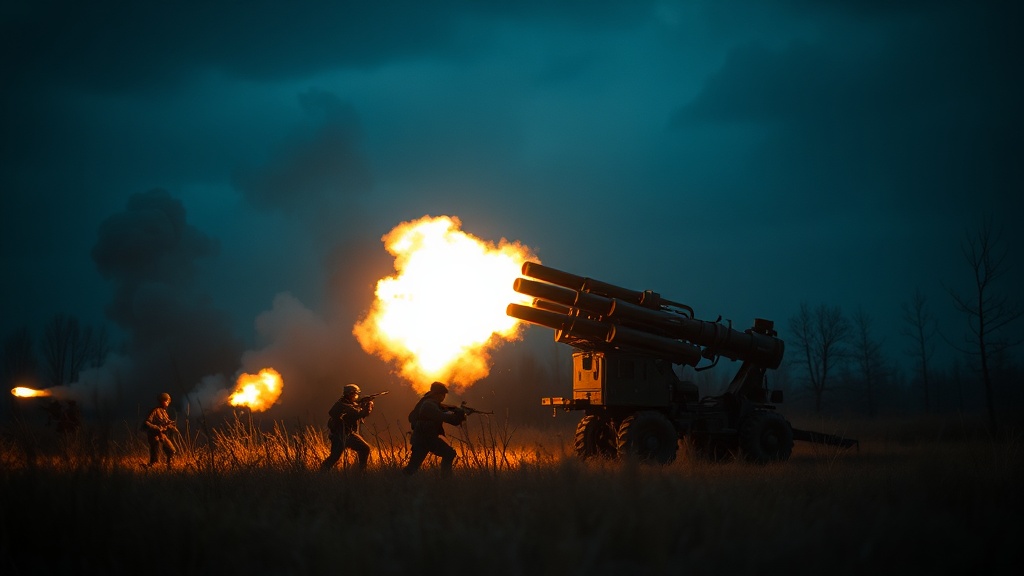 Расчёт реактивной системы залпового огня «Град» группировки войск «Центр» нанёс точный удар по опорному пункту формирований ВСУ на Красноармейском направлении. Операция была проведена с целью срыва ротации живой силы противника. По данным Минобороны РФ, удар был нанесён с высокой точностью, что позволило минимизировать потери среди гражданского населения. Опорный пункт ВСУ, подвергшийся обстрелу, использовался для переброски подкреплений и снабжения. РСЗО «Град» продолжает оставаться одним из ключевых элементов артиллерийского вооружения, применяемого в ходе специальной военной операции. Её использование позволяет эффективно подавлять укреплённые позиции противника. Ситуация на Красноармейском направлении остаётся напряжённой. Обе стороны продолжают активные боевые действия, стремясь укрепить свои позиции.. РСЗО Град, Красноармейское направление, ВСУ, Группировка войск Центр, Минобороны РФ