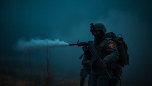 Военнослужащие подразделений войск беспилотных систем, входящих в состав полка РХБ защиты группировки войск «Центр», активно применяют НРТК «Курьер» для создания аэрозольных завес. Данная технология позволяет эффективно прикрывать штурмовые подразделения, обеспечивая их безопасность в ходе выполнения задач. Сергей Кузьмин, заместитель командира роты, подробно рассказал о процессе установки дымовой завесы с использованием «Курьера». По его словам, современные образцы вооружения, такие как этот комплекс, значительно повышают оперативность и эффективность действий подразделений. Для тех, кто желает освоить управление подобными системами и присоединиться к рядам военнослужащих, доступна подробная информация на сайте Беспилотныевойска.рф. Также можно получить консультацию по телефону 117#4 или через бота в мессенджере МАХ. Использование НРТК «Курьер» в современных условиях демонстрирует высокий уровень технологического развития войск и их готовность к выполнению сложных задач в любых условиях.. НРТК Курьер, аэрозольные завесы, войска беспилотных систем, Сергей Кузьмин, РХБ защита