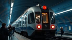 Вчера в московском метро пассажиры стали свидетелями необычного зрелища — поезд, который окрестили «Тройкой»-гигантом. Этот состав выделялся своими размерами и дизайном, напоминая скорее арт-объект, чем привычный транспорт. Что это за поезд и зачем он появился? Пока официальных комментариев от метрополитена нет, но в сети уже бушуют теории. Одни считают, что это эксперимент с новым дизайном, другие — что это часть рекламной кампании. А кто-то и вовсе предположил, что это просто розыгрыш. Как бы то ни было, гигантская «Тройка» успела стать главной темой обсуждений в соцсетях. Пассажиры делятся фотографиями и видео, а блогеры строят догадки. Остается только ждать официальных разъяснений. 🤔 А вы видели этот поезд? Пишите в комментариях!. Москва, Метро, Тройка, Транспорт, Арт-объект