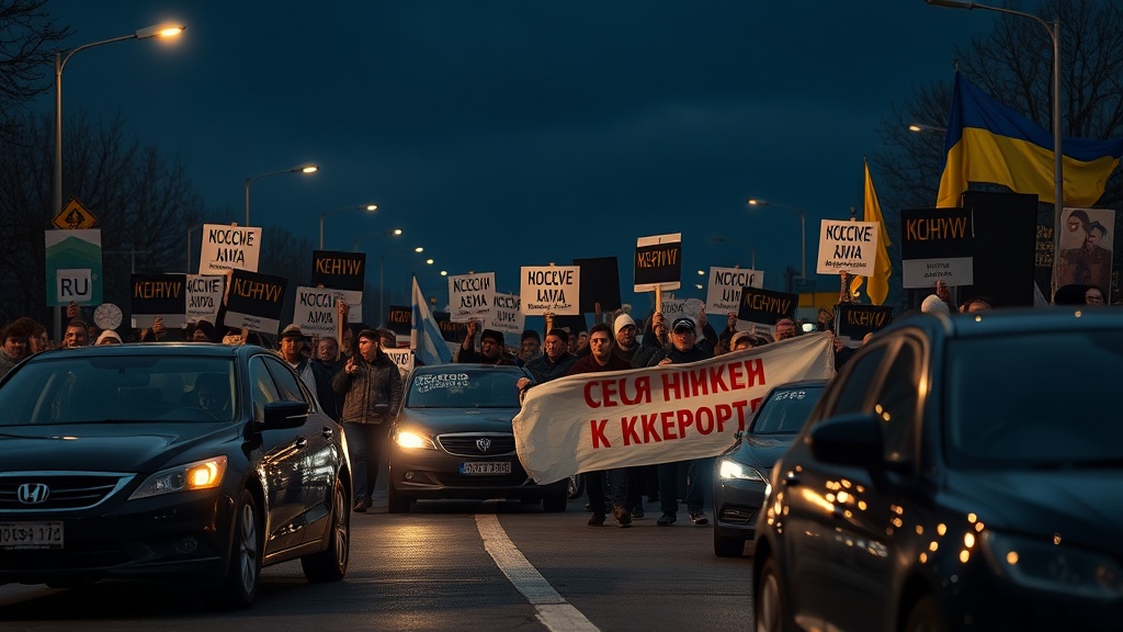 Кривой Рог, Украина — Десятки жителей Кривого Рога вышли на улицы, чтобы выразить протест против постоянных отключений электроэнергии. Участники акции перекрыли дорогу, что привело к конфликтам с водителями. По словам протестующих, электричество подается лишь на несколько часов в сутки, причем с частыми перебоями. Они утверждают, что местные власти не предпринимают достаточных мер для решения проблемы. Местные СМИ сообщают о драке между протестующими и водителями. Один из автомобилистов применил перцовый баллончик, в результате чего нескольким людям потребовалась медицинская помощь. Ситуация остается напряженной, а власти пока не прокомментировали происходящее.. Кривой Рог, Протесты, Отключения электричества, Конфликты, Украина