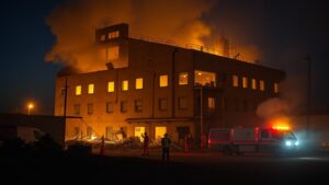 В Греции произошёл мощный взрыв на фабрике по производству печенья, в результате которого погибли четыре человека. По предварительным данным, причиной ЧП мог стать взрыв аммиака или пропана. Ещё семеро пострадавших были госпитализированы с травмами различной степени тяжести. Местные СМИ опубликовали кадры разрушений, на которых видно, что здание фабрики практически полностью уничтожено. Экстренные службы оперативно прибыли на место происшествия для ликвидации последствий и поиска возможных выживших. Власти Греции уже начали расследование инцидента. Предполагается, что причиной взрыва могли стать нарушения техники безопасности при хранении химических веществ. На данный момент точные причины трагедии устанавливаются. Это происшествие стало одним из самых масштабных ЧП на промышленных объектах страны за последние годы. Власти пообещали оказать всю необходимую помощь пострадавшим и их семьям.. Греция, Взрыв, Фабрика печенья, ЧП, Авария