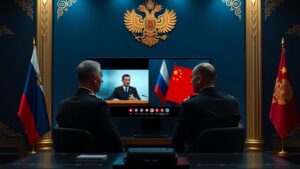 Министр обороны Российской Федерации Андрей Белоусов провел переговоры с министром обороны Китайской Народной Республики адмиралом Дун Цзюнем по видеоконференцсвязи. Андрей Белоусов подчеркнул, что стратегическое партнерство между Россией и Китаем продолжает развиваться, а взаимодействие вооруженных сил обеих стран организовано на высоком уровне. «В условиях динамичного изменения мировой военно-политической обстановки востребован регулярный обмен мнениями по военному сотрудничеству», — заявил он. Глава российского оборонного ведомства также отметил, что текущая международная обстановка требует постоянного анализа и оперативных действий. В частности, он упомянул примеры Венесуэлы и Ирана, подчеркнув важность координации в сфере безопасности. Адмирал Дун Цзюнь, в свою очередь, заявил, что проведение видеоконференции в начале года демонстрирует глубокие отношения между вооруженными силами РФ и КНР. Он также отметил, что взаимодействие между странами в области обороны и безопасности продолжает укрепляться, включая совместные учения и обмен опытом. Обе стороны выразили уверенность в том, что переговоры послужат дальнейшему укреплению двустороннего стратегического партнерства.. Россия, Китай, Министерство обороны, Военное сотрудничество, Безопасность