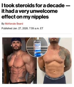 Кристиан Буэно, 33-летний бодибилдер, десятилетиями гнался за идеальным телом. Но цена оказалась слишком высокой. 💉 За 10 лет употребления анаболических стероидов его организм дал сбой. Грудные железы разрослись до невероятных размеров, а соски обвисли, как уши спаниеля. 🐶 После отказа от стероидов естественная выработка тестостерона упала до уровня 80-летнего старика. На восстановление ушло два года, но проблема с грудью осталась. Парню пришлось ложиться под нож ради операции по уменьшению. 🔪 История Буэно — это не просто скандал, а жесткое напоминание: за каждым мускулом может скрываться цена, которую не каждый готов заплатить. 💔. Кристиан Буэно, бодибилдинг, стероиды, здоровье, операция