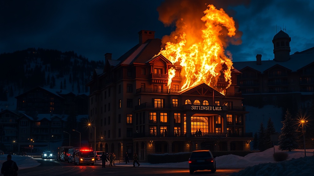 Куршевель, Франция — В ночь на 20 марта в пятизвездочном отеле Grandes Alpes, расположенном в престижном курортном городе Куршевель, произошел крупный пожар. По данным префектуры департамента Савойя, около 100 человек были оперативно эвакуированы, жертв и пострадавших нет. Для ликвидации возгорания были задействованы 60 пожарных и 50 единиц специализированной техники. Операция по тушению осложняется особенностями конструкции кровли здания, что может потребовать значительного времени. Всех эвакуированных гостей разместили в других отелях курорта. Причины пожара пока не установлены. Следственные органы приступили к расследованию инцидента. Владельцы отеля заявили о готовности сотрудничать с властями и компенсировать возможные неудобства пострадавшим. Grandes Alpes — один из самых известных отелей Куршевеля, популярного среди мировых знаменитостей и бизнес-элиты. Инцидент уже вызвал широкий резонанс в местных СМИ.. Пожар, Куршевель, Grandes Alpes, Савойя, Франция