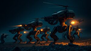 Роботизированные системы активно внедряются в зоне специальной военной операции. По данным военкора RT Филиппа Прокудина, такие устройства способны выполнять множество функций, включая стрельбу, эвакуацию раненых и перевозку тяжёлых грузов. Технологии нового поколения позволяют минимизировать риски для личного состава и повысить эффективность выполнения боевых задач. Роботы уже доказали свою полезность на поле боя, что подтверждается их активным использованием. Военные эксперты отмечают, что внедрение роботизированных систем является важным шагом в развитии современных вооружений. Это позволяет не только сохранить жизни солдат, но и значительно усилить оперативные возможности. Подробнее о применении роботов в зоне СВО можно узнать из сюжета RT.. СВО, роботы, военные технологии, Филипп Прокудин, RT