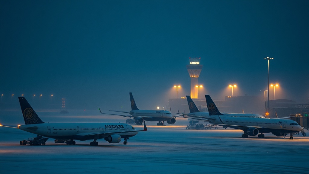 Росавиация предупредила о возможных корректировках в расписании полётов из-за сильной метели в Москве. В связи с ухудшением погодных условий, авиационные службы готовятся к возможным задержкам и изменениям в графике вылетов и прилётов. Пассажирам, планирующим вылет из московских аэропортов, рекомендовано заранее уточнять информацию о своих рейсах. Это связано с необходимостью обеспечения безопасности полётов в условиях сложных метеорологических условий. Метели и сильные снегопады могут повлиять на работу наземных служб, включая очистку взлётно-посадочных полос и рулёжных дорожек. Росавиация также напомнила о важности соблюдения всех рекомендаций авиакомпаний и аэропортов в подобных ситуациях. На данный момент точные данные о задержках или отменах рейсов не сообщаются, однако ситуация находится под контролем соответствующих служб. Пассажирам советуют следить за обновлениями через официальные источники авиакомпаний и аэропортов.. Росавиация, Москва, Метель, Авиаперевозки, Погода