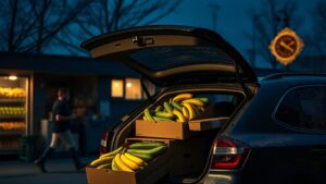 В Тюмени возбуждено уголовное дело в отношении 31-летнего предпринимателя, подозреваемого в крупной краже овощей и фруктов. По данным следствия, мужчина в течение недели посещал два гипермаркета, где нагружал тележку для перевозки поддонов коробками с огурцами и бананами. На кассе самообслуживания он оплачивал лишь незначительную часть товаров, после чего вывозил украденное на собственном автомобиле. По предварительным оценкам, общий объем похищенного составил около 1,5 тонн огурцов и 400 килограммов бананов. Украденные продукты предприниматель перепродавал в своем киоске. Следственные органы проводят проверку, устанавливая точный ущерб и возможных соучастников. Дело расследуется в рамках статьи о мошенничестве.. Тюмень, кража, овощи, фрукты, предприниматель