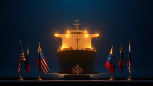 Администрация США передала Венесуэле танкер M/T Sophia, захваченный в январе текущего года. Об этом сообщили два американских чиновника, ссылаясь на информацию агентства Reuters. Это первый известный случай, когда администрация президента Дональда Трампа возвращает судно другой стране. Танкер M/T Sophia, зарегистрированный под панамским флагом, был перехвачен 7 января силами Береговой охраны США и американских военных. Власти США заявили, что судно находилось под санкциями и не имело государственной принадлежности, относясь к так называемому «теневому флоту». Причины возвращения танкера чиновники не уточнили. Этот шаг вызывает вопросы, учитывая напряженные отношения между США и Венесуэлой. Возвращение танкера может быть связано с изменениями в политике администрации Трампа или дипломатическими маневрами. Однако официальных комментариев на этот счет пока не последовало.. США, Венесуэла, танкер M/T Sophia, Дональд Трамп, санкции
