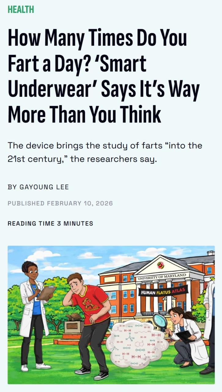 32 раза в день — это нормально 🪲. здоровье, метеоризм, наука, кишечник, исследования