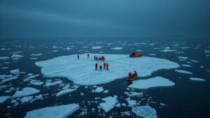 В районе села Стародубское на Сахалине произошло чрезвычайное происшествие: 43 рыбака оказались отрезанными от берега на льдине. Шестиметровая трещина в ледяном покрове стала причиной того, что рыбаки оказались на расстоянии 800 метров от берега. Согласно сообщениям очевидцев, некоторые из рыбаков предпринимали попытки самостоятельно эвакуироваться, однако ситуация требовала профессионального вмешательства. Спасатели МЧС оперативно прибыли на место происшествия и уже доставили всех 43 человек на берег. Пострадавших в результате инцидента не зафиксировано. Операция по спасению продолжается, специалисты оценивают состояние льда и принимают меры для предотвращения подобных ситуаций в будущем. Власти региона призывают рыбаков соблюдать осторожность и избегать выхода на лед в опасных условиях.. Сахалин, Стародубское, МЧС, ЧП, Охотское море