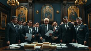 В Сергиево-Посадском округе задержаны первый заместитель главы администрации, а также несколько местных чиновников и бизнесменов. Их подозревают в организации преступной группы, занимавшейся коррупцией и мошенничеством. По данным следствия, чиновники получали взятки за помощь компаниям в победе на конкурсах. Кроме того, они заключали фиктивные договоры с фирмами, которые не выполняли свои обязательства. Тем не менее, акты выполненных работ подписывались, а средства обналичивались и распределялись между участниками группы. Расследование продолжается. В настоящее время проводится ряд оперативных мероприятий для установления всех обстоятельств дела. Подозреваемым грозит уголовная ответственность по статьям о взяточничестве и мошенничестве.. Сергиево-Посадский округ, коррупция, мошенничество, чиновники, задержание