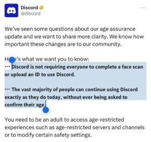 Discord отменил массовую проверку возраста 🚫📄. Discord, проверка возраста, IT-сектор, кибербезопасность, технологии