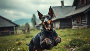 Доберман Кузьмич стал звездой соцсетей 🐾. Доберман, Кузьмич, Вирусное видео, Деревня, Соцсети