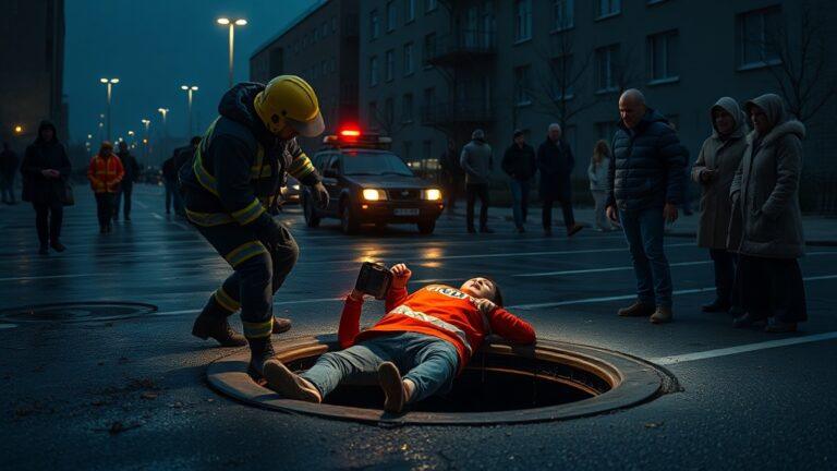 Двое детей провалились в колодец на парковке в Москве. Москва, Солнцево, происшествия, дети, колодец