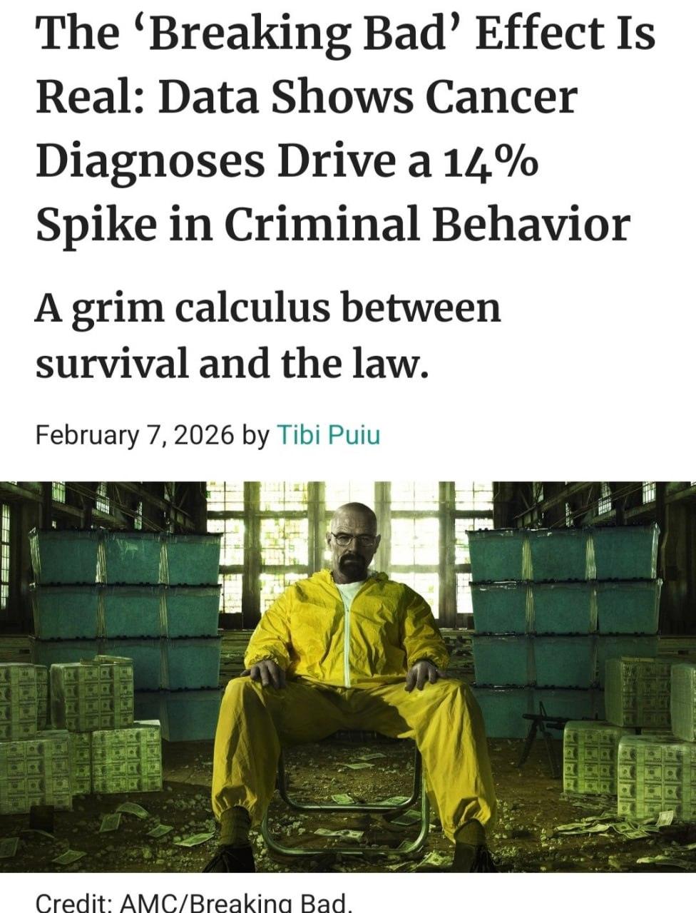 Эффект Уолтера Уайта: реальность или вымысел? 🧪. Уолтер Уайт, онкология, преступления, общество, здоровье