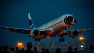 Экстренная посадка Boeing 737-700 в Нигерии после взрыва двигателя. Boeing 737-700, Нигерия, экстренная посадка, авиация, Лагос