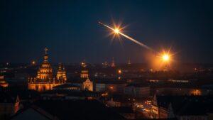 Вооруженные силы Украины (ВСУ) второй вечер подряд предпринимают попытки атаковать Белгород. По предварительным данным, в ходе нападений используются ракетные системы HIMARS. Как сообщают местные жители, в городе было зафиксировано более 10 громких взрывов, сопровождавшихся яркими вспышками в небе. Также очевидцы отмечают звучание сирен тревоги в различных районах Белгорода. Ранее в регионе была объявлена ракетная опасность. На данный момент информация о возможных последствиях атаки и пострадавших отсутствует. На опубликованных видео запечатлен момент уничтожения одной из воздушных целей. Ситуация в регионе остается напряженной, власти продолжают мониторить обстановку и принимать меры для обеспечения безопасности населения.. ВСУ, Белгород, HIMARS, ракетные атаки, военные действия