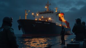 Эстонские военно-морские силы совместно с налогово-таможенным департаментом и полицией задержали контейнеровоз «Болтик Спирит» во внутренних водах страны. Судно под флагом Багамских островов следовало из Эквадора в Санкт-Петербург. Экипаж судна состоит из 23 граждан России. Правоохранительные органы Эстонии подозревают, что на борту могла находиться контрабанда. Однако представители властей подчеркнули, что судно не относится к теневому флоту России и не подпадает под санкции ЕС. Глава спецназа полиции K-komando Марек Аас сообщил, что экипаж сотрудничал с властями и не оказывал сопротивления. Дальнейшие действия в отношении судна и его команды пока не уточняются.. Эстония, Россия, контейнеровоз, контрабанда, Санкт-Петербург