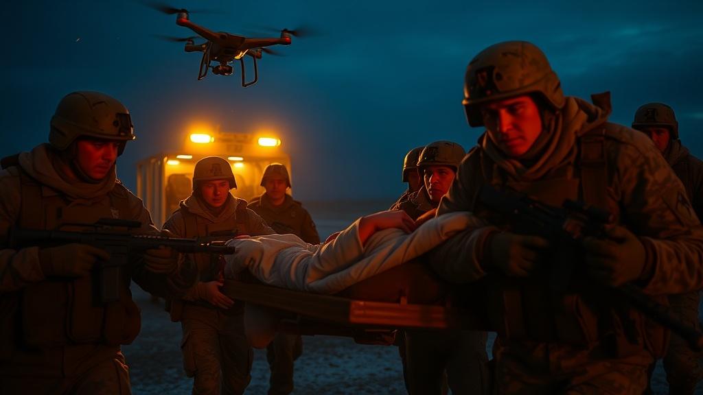 Эвакуационная группа отряда «БАРС-16» продолжает выполнять задачи в зоне боевых действий, несмотря на целенаправленные удары противника. Основная цель группы — эвакуация раненых, известных как «трёхсотые», с поля боя. Командир группы с позывным Адресат в интервью военкору RT Филиппу Прокудину подчеркнул, что ключевым для выполнения задачи является хладнокровие и чёткое понимание поставленных целей. «Главное — не дрейфить, понимать задачу, которую тебе поставили... Мы не должны оставить никого на поле боя», — заявил он. Один из эпизодов работы группы произошёл летом 2025 года. Во время выполнения задачи начался налёт дронов ВСУ, в результате чего был ранен водитель. Несмотря на сложности, группа смогла успешно эвакуировать всех раненых. Постоянная подготовка является важной частью работы эвакуационной группы. Бойцы регулярно отрабатывают навыки оказания первой помощи, что позволяет им действовать максимально эффективно в критических ситуациях.. БАРС-16, эвакуационная группа, Филипп Прокудин, СВО, военные операции