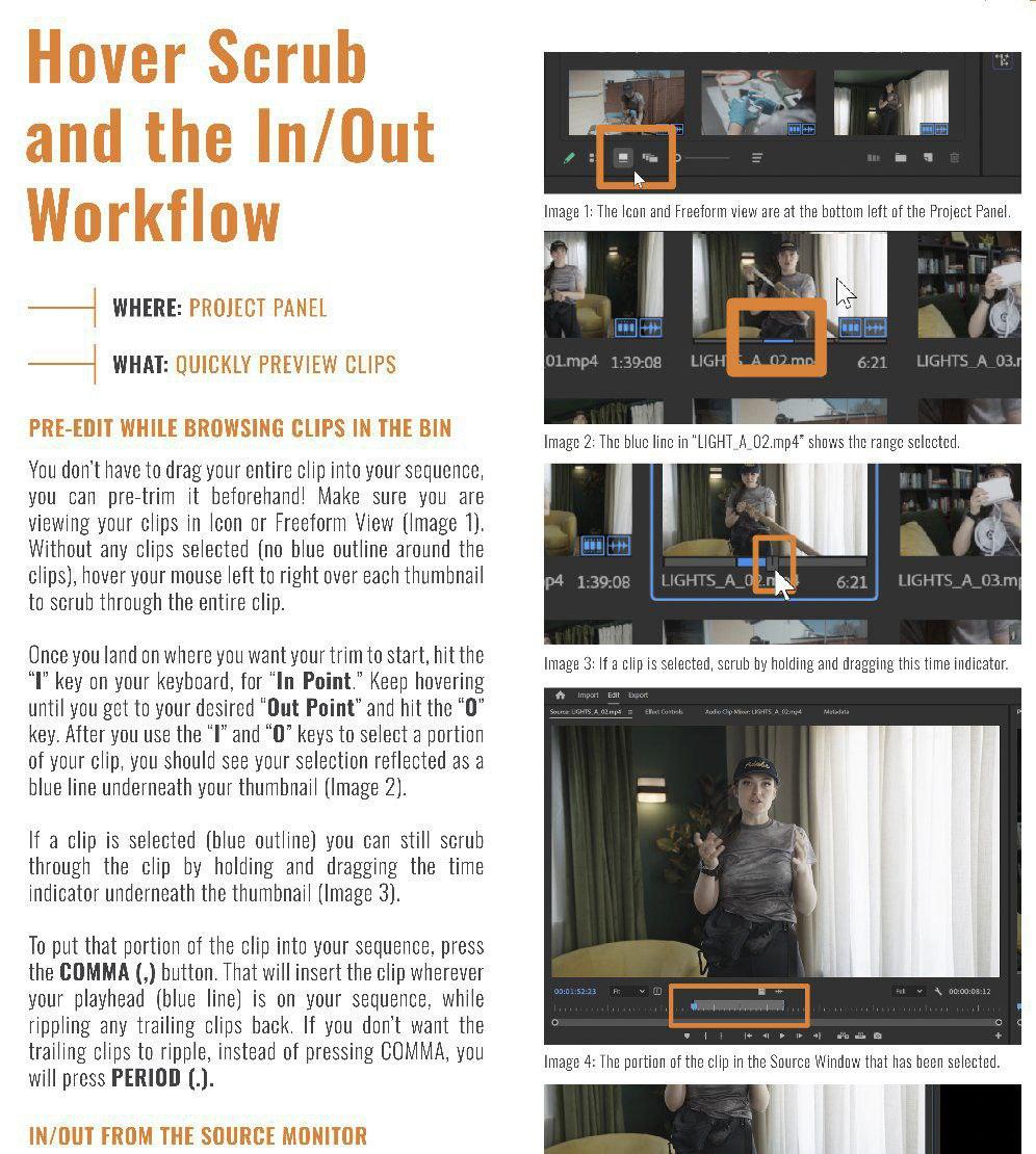 Бесплатная шпаргалка по Adobe Premiere Pro от клипмейкера из Лос-Анджелеса. Adobe Premiere Pro, монтаж, Лос-Анджелес, клипмейкер, фриланс