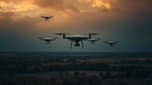 Группа БПЛА зафиксирована в Калининском районе Тверской области. БПЛА, Калининский район, Тверская область, Военное дело, Воздушное пространство