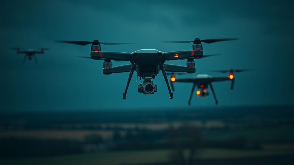 Группа БПЛА зафиксирована в Тверской области. БПЛА, Тверская область, Редкино, Военное дело, Безопасность