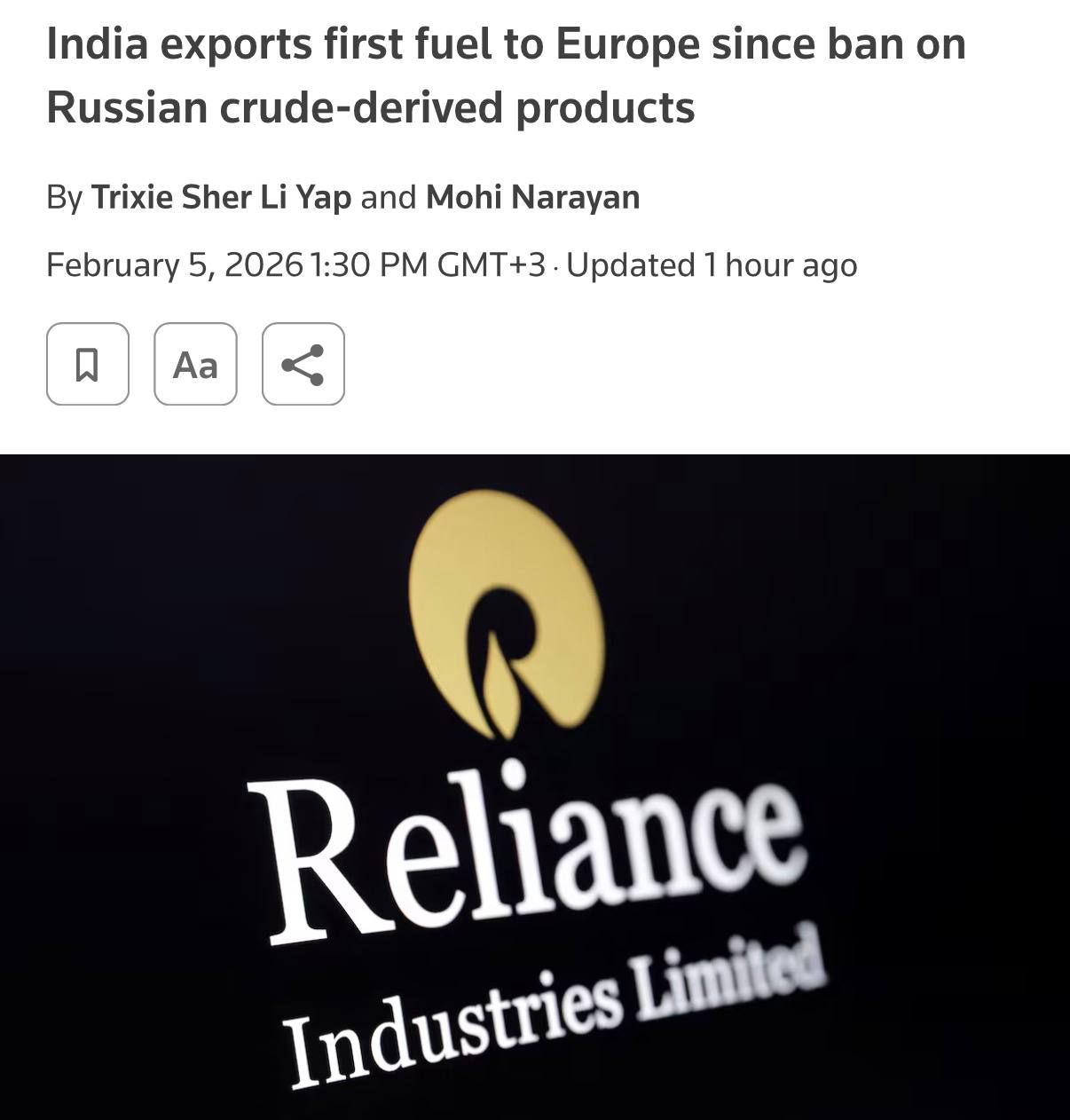 Индия впервые экспортировала авиационное топливо в Европу. Индия, Европа, Reliance Industries, авиационное топливо, санкции
