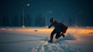 Курьер в Липецке: герой снежных сугробов 🏃‍♂️❄️. Липецк, Курьер, Снег, Героизм, Погода