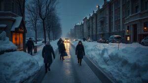 Курск в снежном плену: губернатор обвиняет мэра в беспомощности. Курск, Александр Хинштейн, Евгений Маслов, ЖКХ, снег