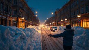 Курск в снежном плену: губернатор обвиняет мэра в беспомощности ❄️. Курск, Александр Хинштейн, Евгений Маслов, ЖКХ, снег